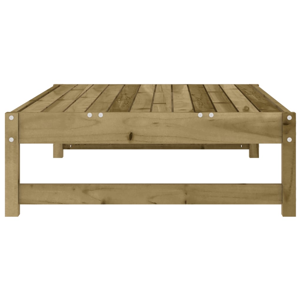 Large Pine Wood Garden Footstool 120x80 cm - Impregnated Finish