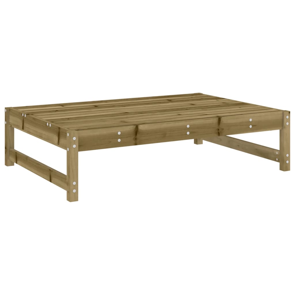 Large Pine Wood Garden Footstool 120x80 cm - Impregnated Finish