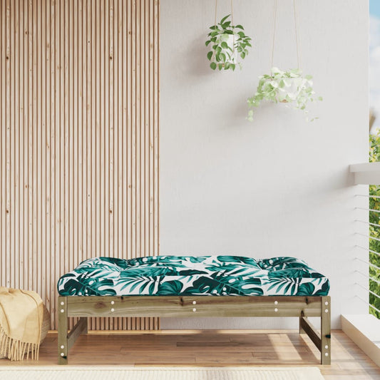 Large Pine Wood Garden Footstool 120x80 cm - Impregnated Finish