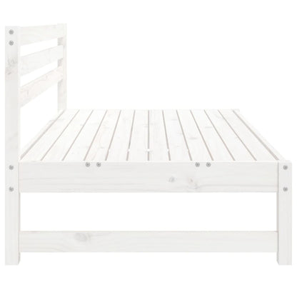Solid Pine Wood Garden Sofas Set, 2 pcs, 120x80 cm, White Finish