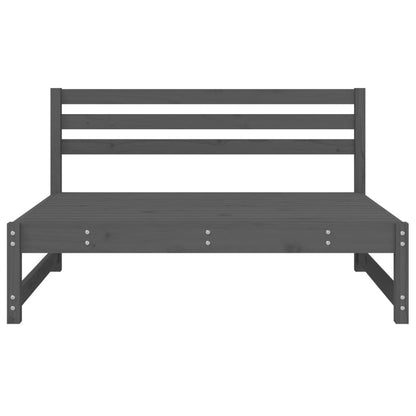 Stylish Grey Solid Pine Garden Sofas Set - 2 pcs, 120x80 cm