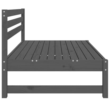 Stylish Grey Solid Pine Garden Sofas Set - 2 pcs, 120x80 cm