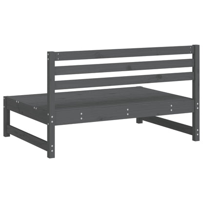 Stylish Grey Solid Pine Garden Sofas Set - 2 pcs, 120x80 cm