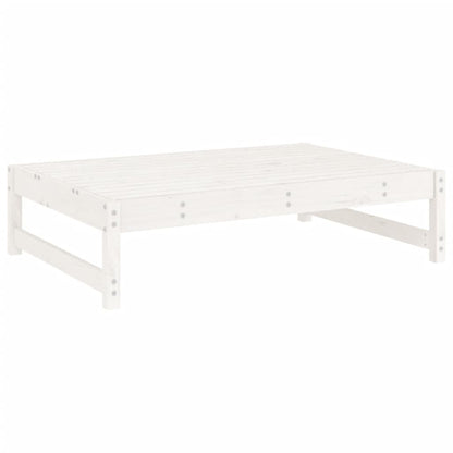 2-Piece White Pine Garden Lounge Set - Solid Wood Comfort