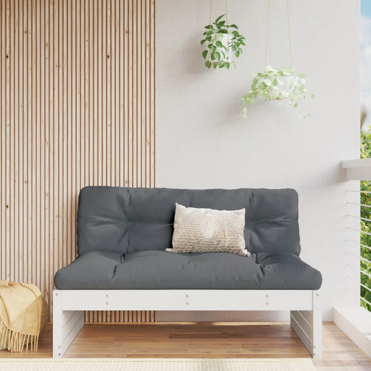White Pine Garden Middle Sofa - 120x80 cm Solid Wood Elegance