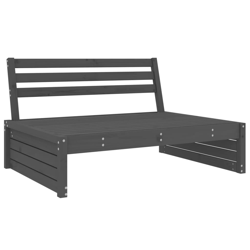 Solid Pine Garden Sofa in Grey 120x80cm