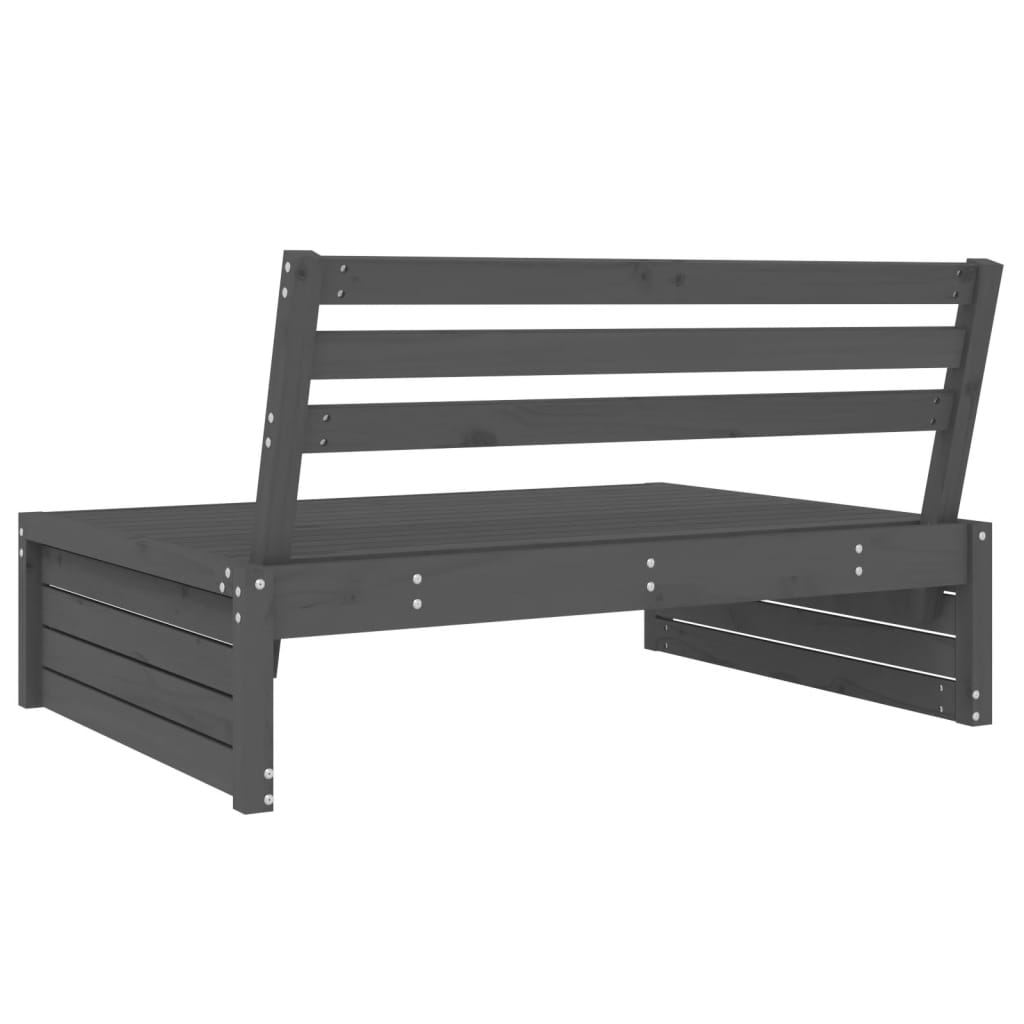 Solid Pine Garden Sofa in Grey 120x80cm