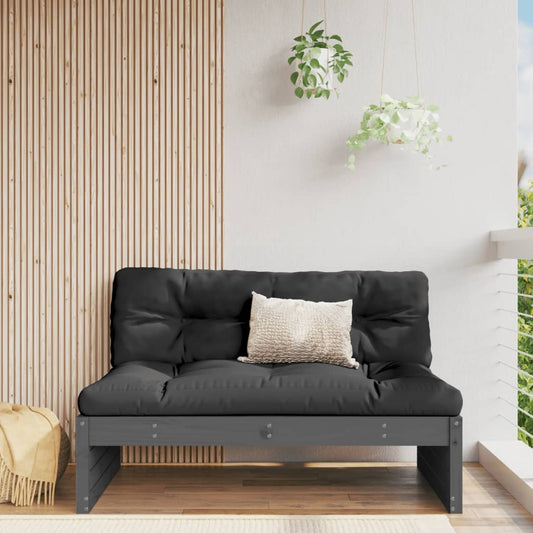 Solid Pine Garden Sofa in Grey 120x80cm