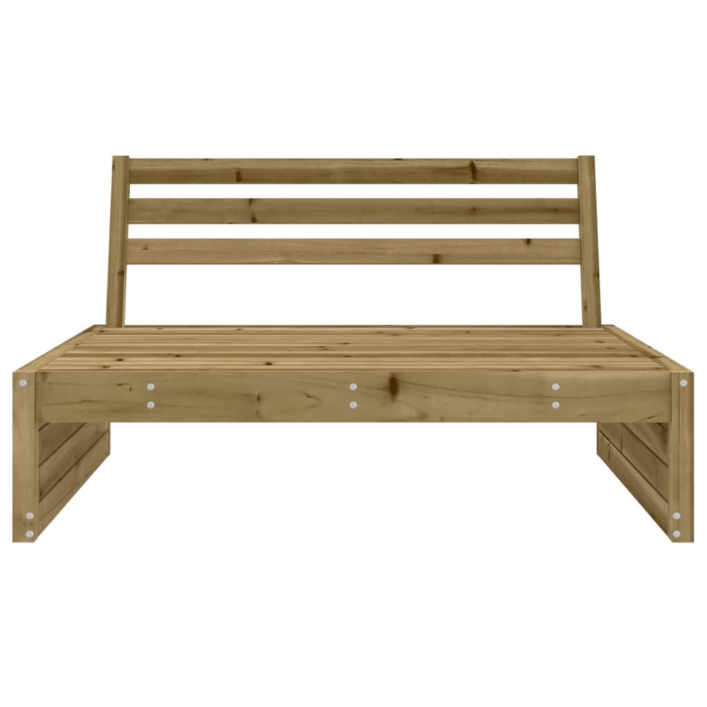 Stylish Garden Middle Sofa - 120x80 cm Impregnated Pine Wood
