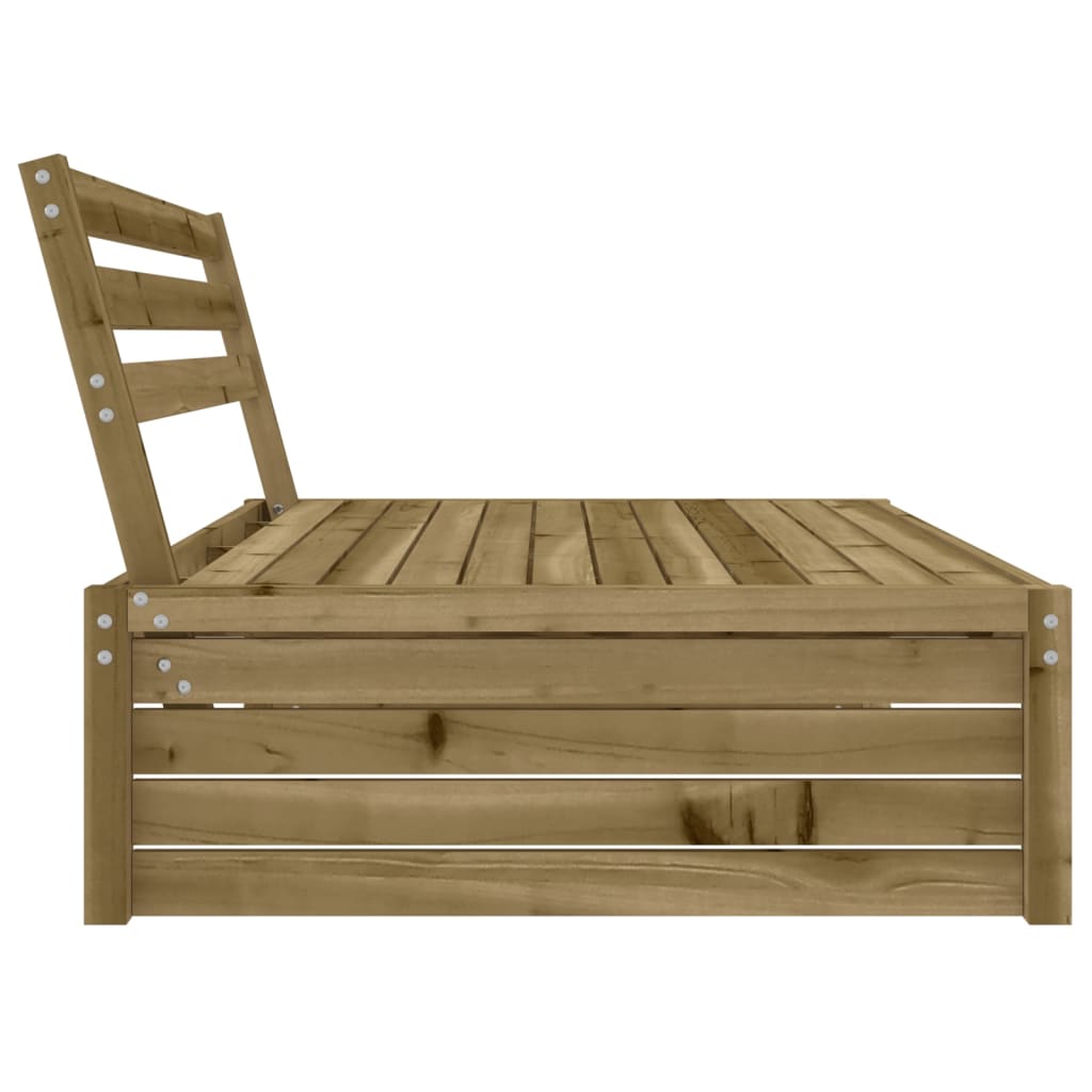 Stylish Garden Middle Sofa - 120x80 cm Impregnated Pine Wood