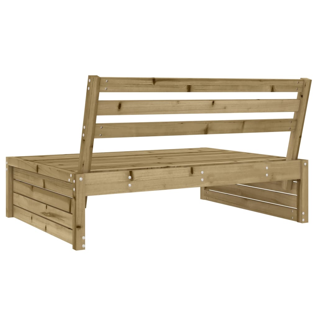 Stylish Garden Middle Sofa - 120x80 cm Impregnated Pine Wood