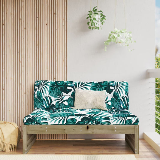 Stylish Garden Middle Sofa - 120x80 cm Impregnated Pine Wood