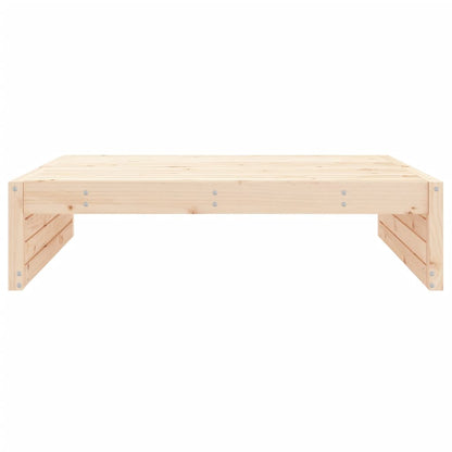 Solid Pine Wood Garden Footstool 120x80 cm - Natural Finish