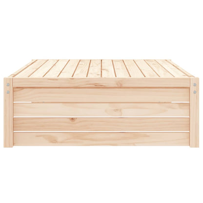 Solid Pine Wood Garden Footstool 120x80 cm - Natural Finish