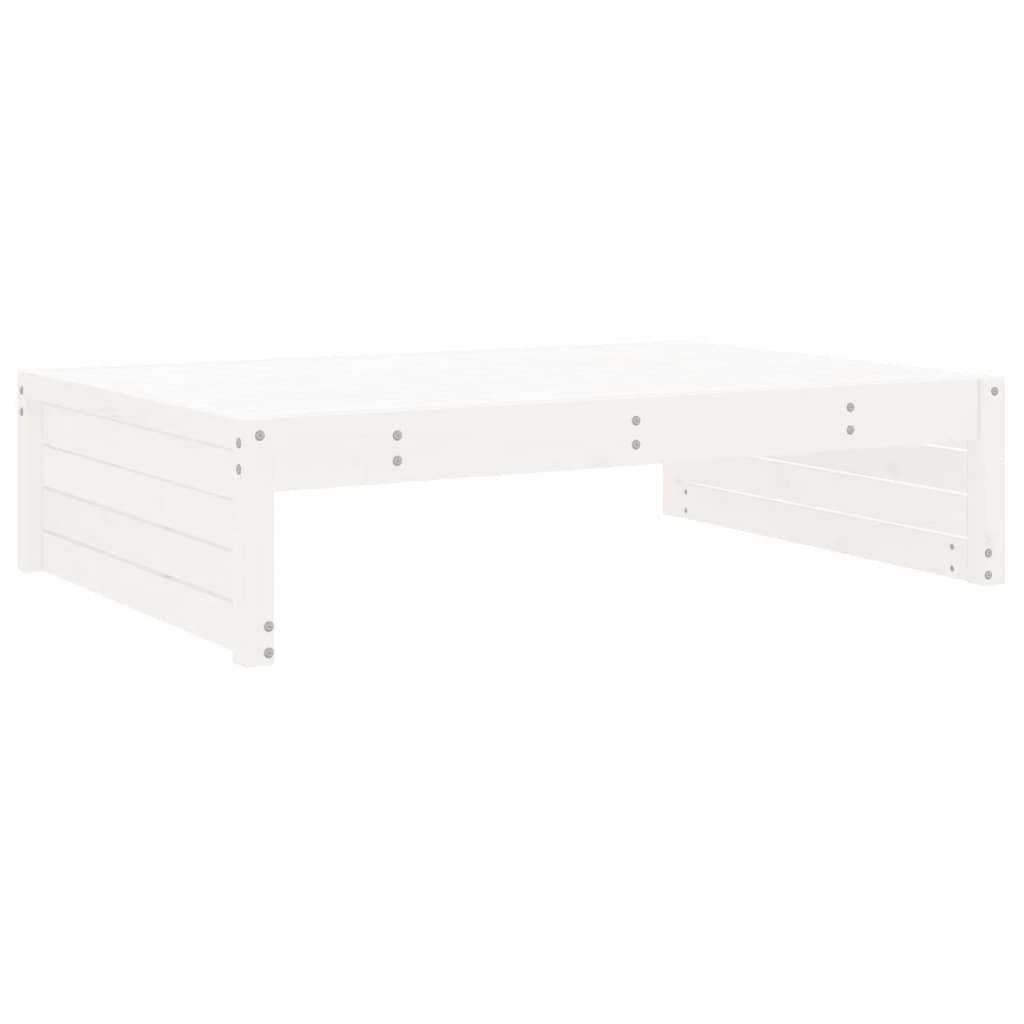 Solid Pine White Garden Footstool, 120x80 cm