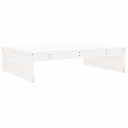 Solid Pine White Garden Footstool, 120x80 cm