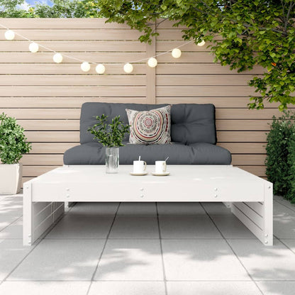 Solid Pine White Garden Footstool, 120x80 cm