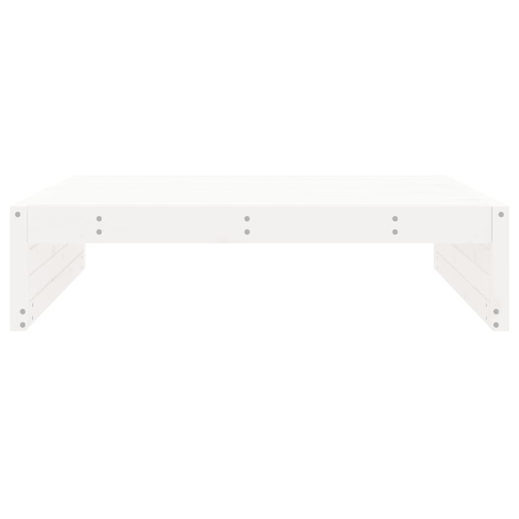 Solid Pine White Garden Footstool, 120x80 cm