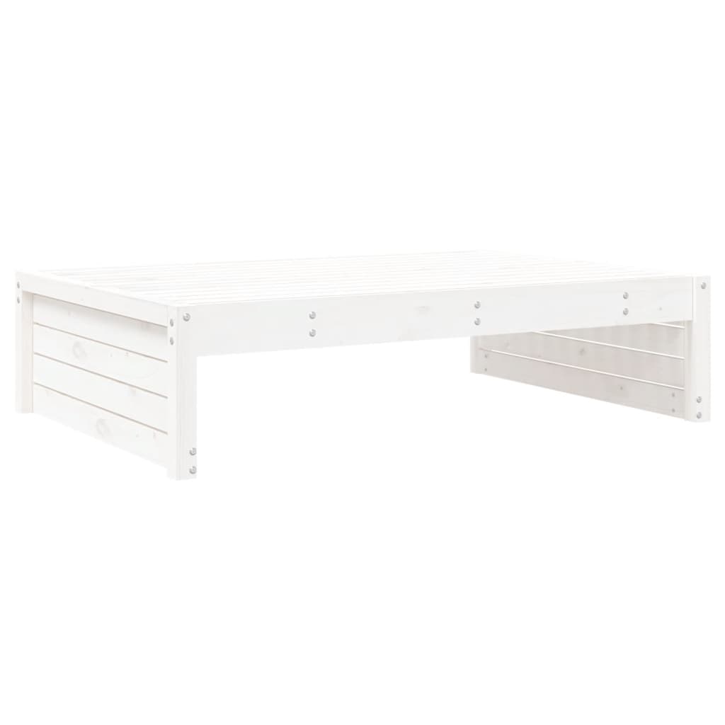 Solid Pine White Garden Footstool, 120x80 cm