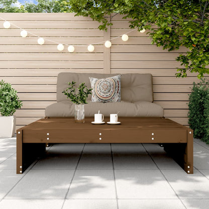 Solid Wood Pine Garden Footstool, Honey Brown 120x80 cm