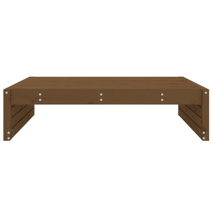 Solid Wood Pine Garden Footstool, Honey Brown 120x80 cm