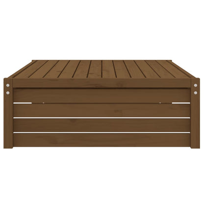 Solid Wood Pine Garden Footstool, Honey Brown 120x80 cm