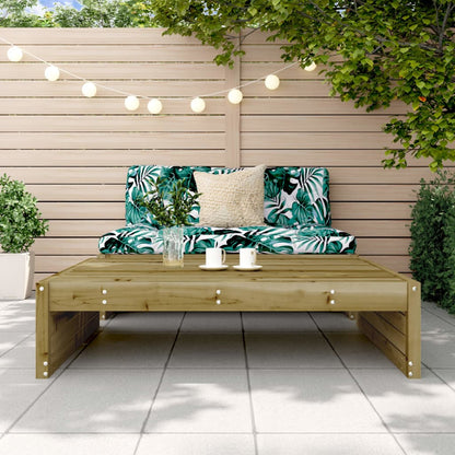 Impregnated Pine Garden Footstool 120x80 cm - Durable Wood Design