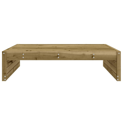 Impregnated Pine Garden Footstool 120x80 cm - Durable Wood Design
