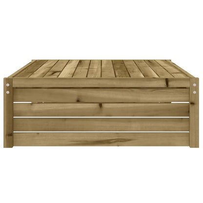 Impregnated Pine Garden Footstool 120x80 cm - Durable Wood Design