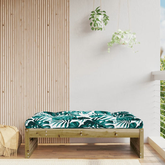 Impregnated Pine Garden Footstool 120x80 cm - Durable Wood Design