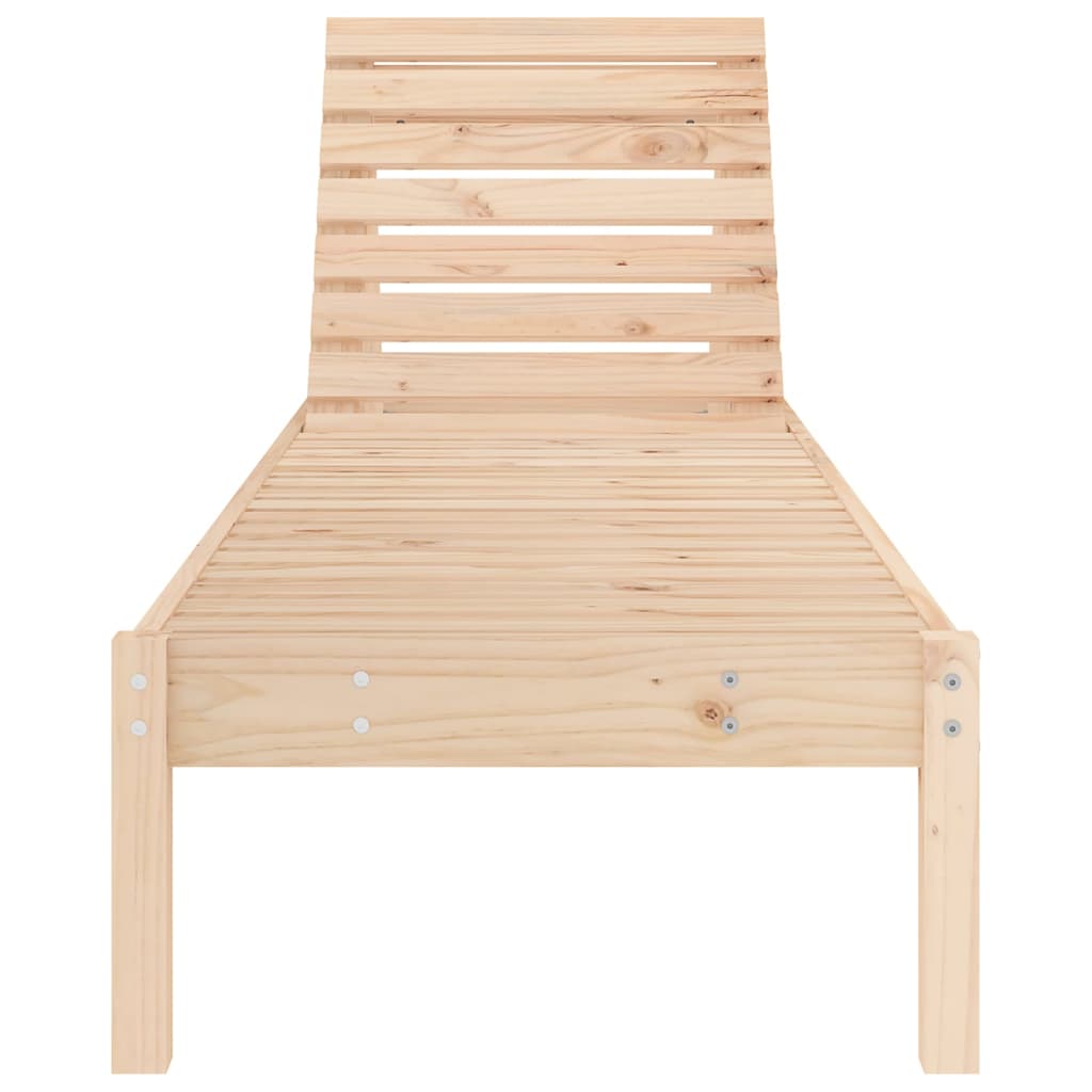 Solid Pine Sun Lounger 199.5x60x74 cm - Durable Outdoor Relaxation