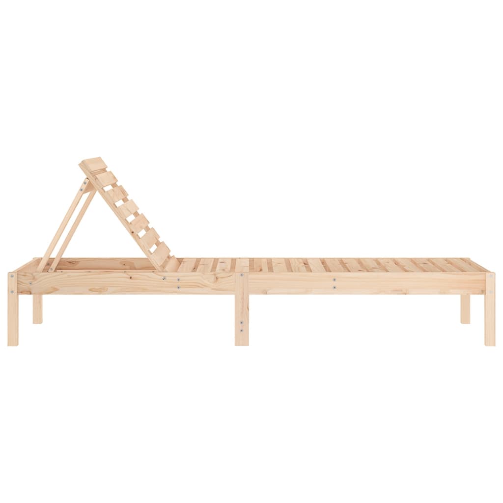Solid Pine Sun Lounger 199.5x60x74 cm - Durable Outdoor Relaxation