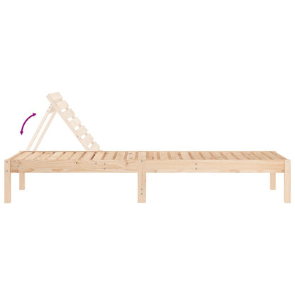 Solid Pine Sun Lounger 199.5x60x74 cm - Durable Outdoor Relaxation