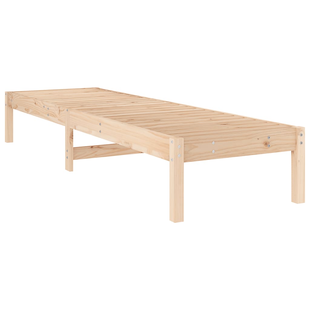 Solid Pine Sun Lounger 199.5x60x74 cm - Durable Outdoor Relaxation