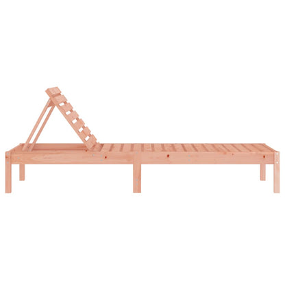 Solid Wood Douglas Sun Lounger - 199.5x60x74 cm Relaxation Chair
