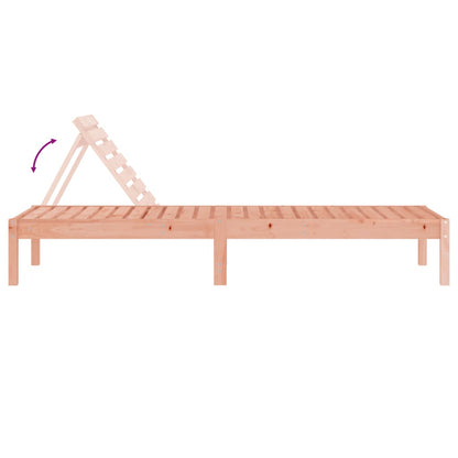 Solid Wood Douglas Sun Lounger - 199.5x60x74 cm Relaxation Chair