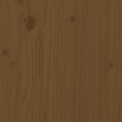 Solid Pine Wood Garden Side Table - Honey Brown, 40x38x28.5 cm