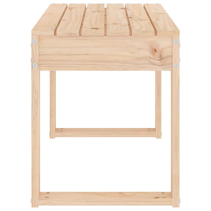Solid Pine Wood Garden Bench - 80x38x45 cm Sturdy Outdoor Seating