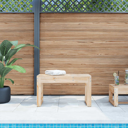 Solid Pine Wood Garden Bench - 80x38x45 cm Sturdy Outdoor Seating