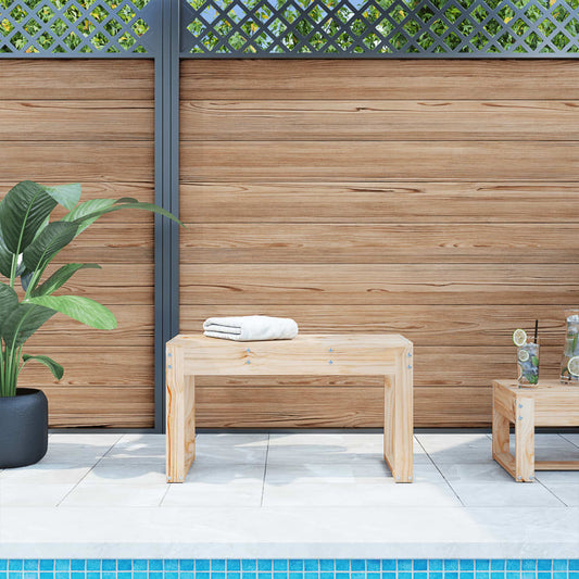 Solid Pine Wood Garden Bench - 80x38x45 cm Sturdy Outdoor Seating