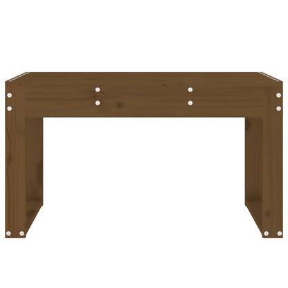 Solid Pine Garden Bench - Honey Brown, 80x38x45 cm