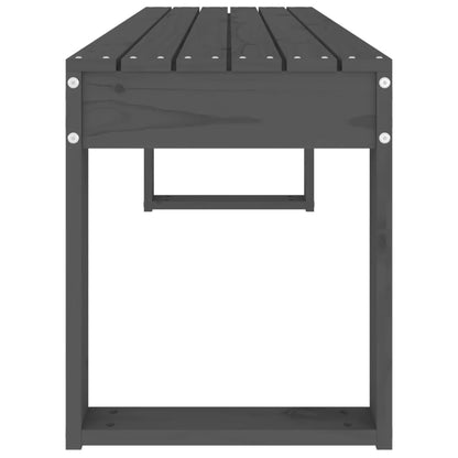 Solid Pine Garden Bench, Grey 110x38x45 cm - Stylish & Durable