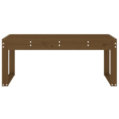 Solid Pine Wood Garden Bench, Honey Brown, 110x38x45 cm