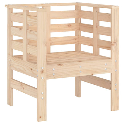 Solid Pine Wood Garden Chairs 2 pcs 61.5x53x71 cm - Elegant Outdoor Seating