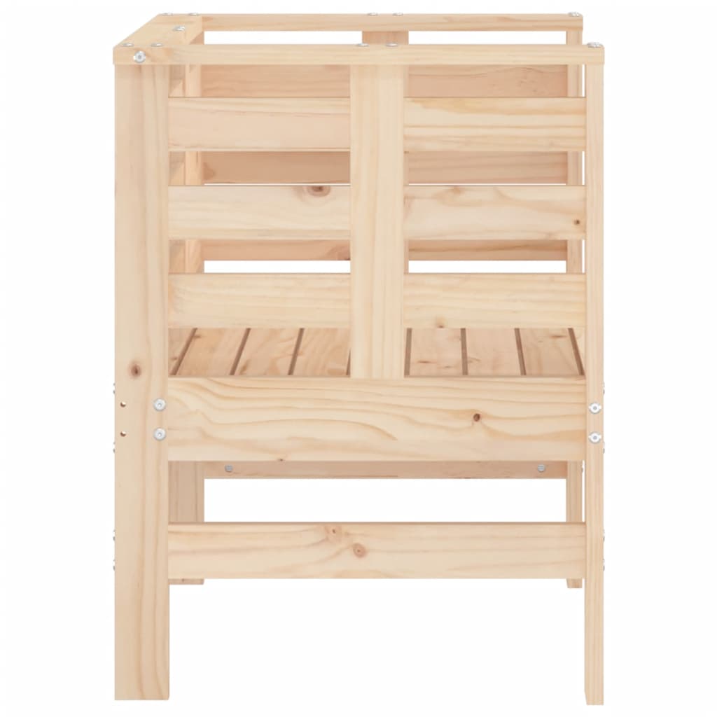 Solid Pine Wood Garden Chairs 2 pcs 61.5x53x71 cm - Elegant Outdoor Seating