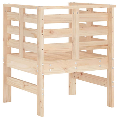 Solid Pine Wood Garden Chairs 2 pcs 61.5x53x71 cm - Elegant Outdoor Seating