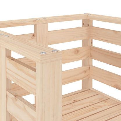 Solid Pine Wood Garden Chairs 2 pcs 61.5x53x71 cm - Elegant Outdoor Seating