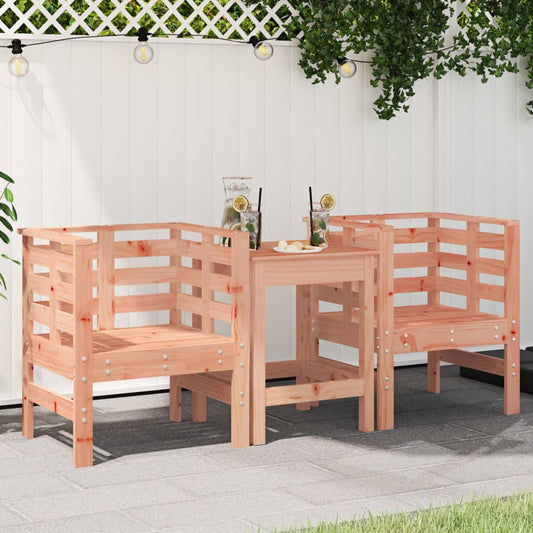 Solid Wood Douglas Garden Chairs, 2-Piece Set, 61.5x53x71 cm