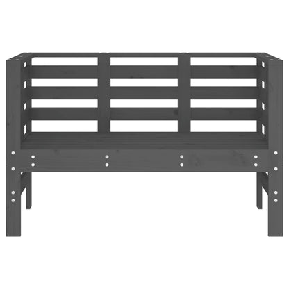 Solid Wood Pine Garden Bench - Grey, 111.5x53x71 cm