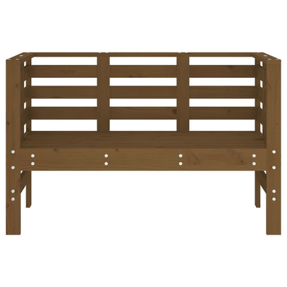 Solid Pine Garden Bench in Honey Brown, 111.5x53x71 cm